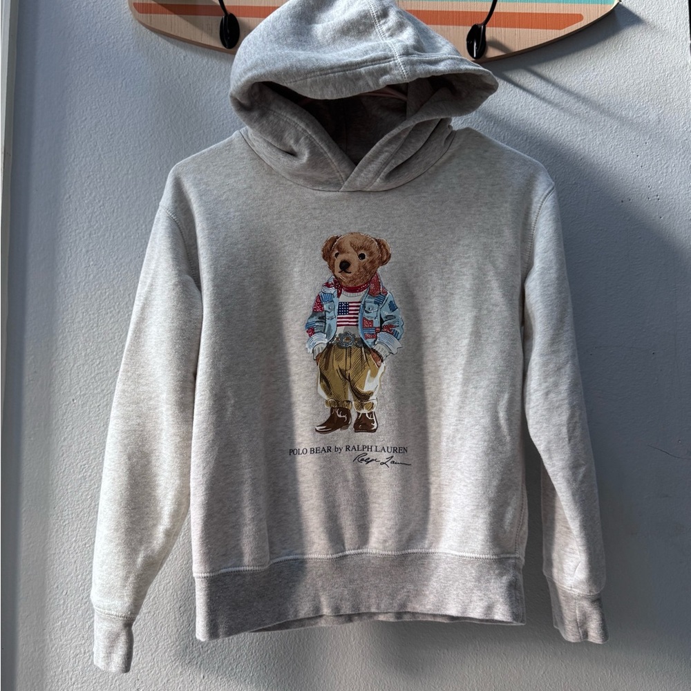 Polo Bear by Ralph Lauren Gray Hoodie with Bear Design